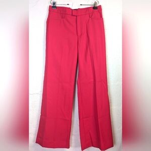 Banana Republic Wide Leg Dress Pants Womens 8 Pink Bright Bold Office Barbie